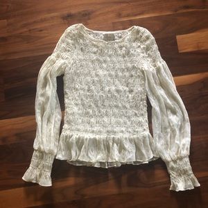 Loveshackfancy XS Gold shimmer top